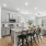 kitchen with a large island and seating